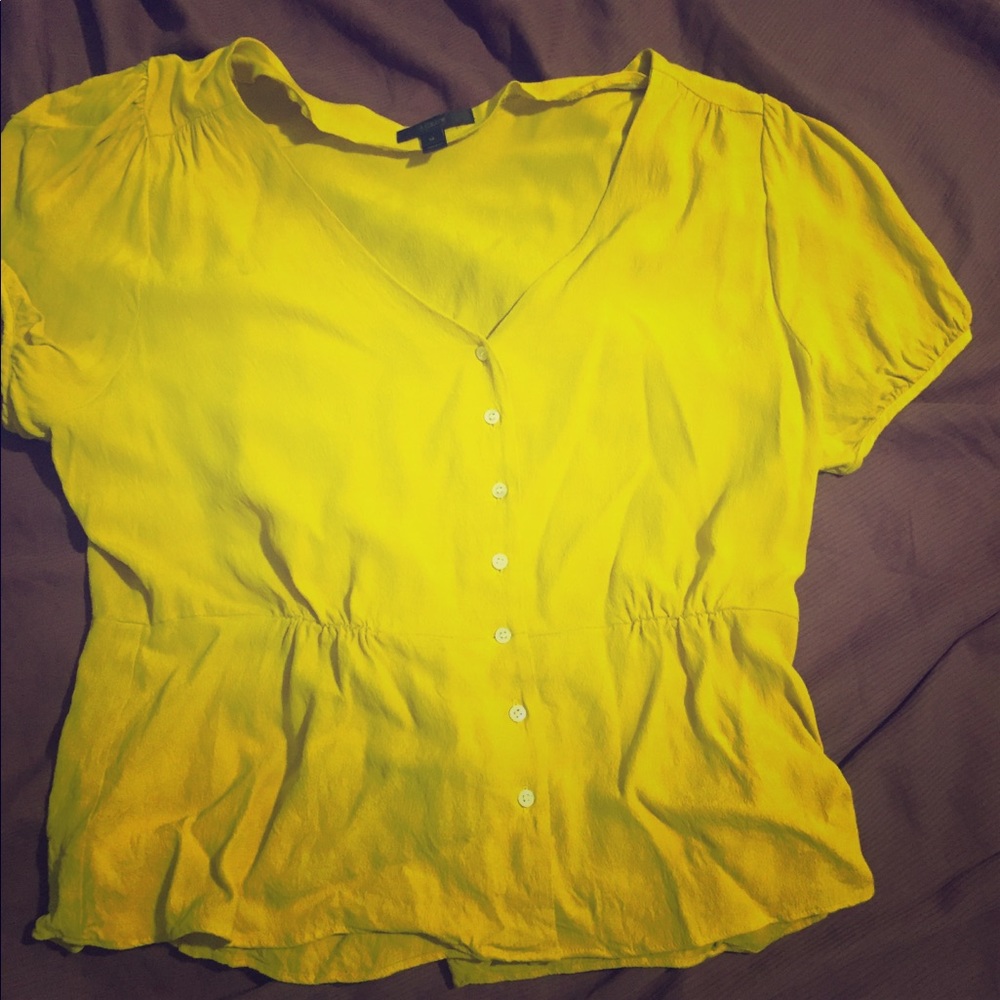 J crew blouse 💕mustard yellow💕size12